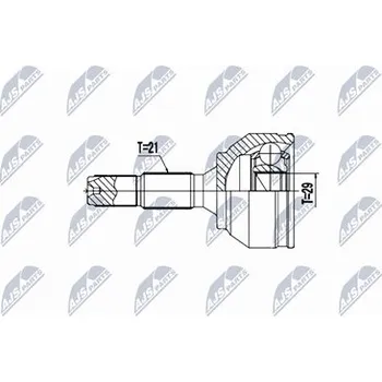 Poloosa kola Sada kloubů pro hnací hřídel NTY NPZ-PE-036