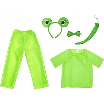 Karnevalový kostým KOSTÝM ŽABKY SADA PRO ŽÁBU KOSTÝM ŽÁBA ZVÍŘÁTKA JARO ČELENKA 134-140