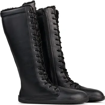 Dámské kozačky Ahinsa shoes Dámské barefoot kozačky Jaya Tall Winter černé 37