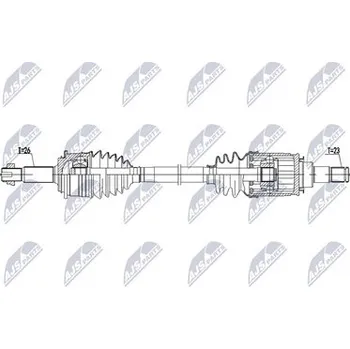 Poloosa kola Hnací hřídel - poloosa NTY NPW-TY-248