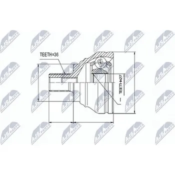 Poloosa kola Sada kloubů pro hnací hřídel NTY NPZ-SK-009