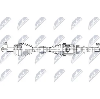 Poloosa kola Hnací hřídel - poloosa NTY NPW-TY-238