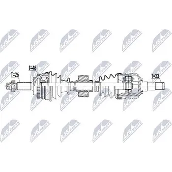 Poloosa kola Hnací hřídel - poloosa NTY NPW-TY-242