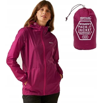 Dámská větrovka Dámská bunda Regatta Pack It III růžová, voděodolná s membránou, velikost vel.