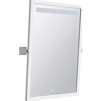 Zrcadlo Bemeta Design HELP: Výklopné zrcadlo s LED osvětlením, dotykový senzor, 400 x 600 mm, bílá - 301201034