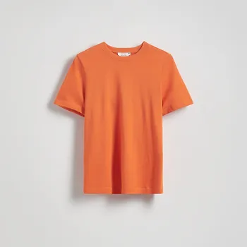 Dámské tričko Reserved - Tričko z mercerované bavlny - oranžová - 485GO-22X - 485GO-22X-M