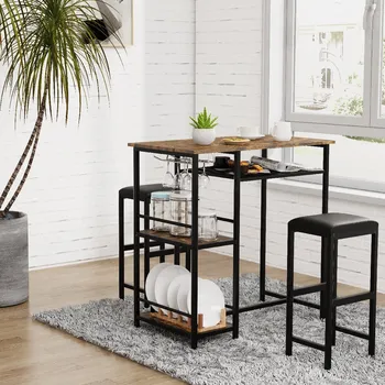 VCM Barový stůl „Kolari“, dub vintage 496858