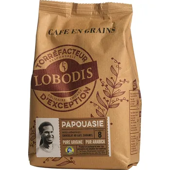Káva Lobodis Bio zrnková káva z Papuy, 500 g