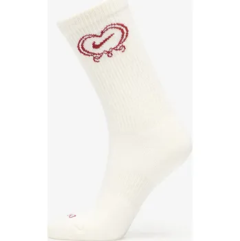 Pánské oblečení Ponožky Nike Everyday Plus Cushioned Crew Socks 1-Pack Sail/ Team Crimson L