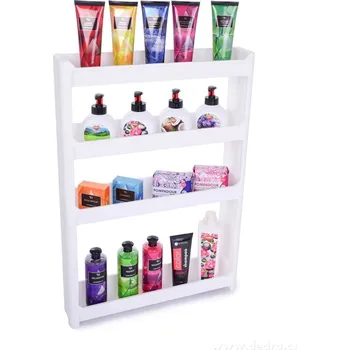 Obývací pokoj Pojízdný regál Slim 78 x 45 x 11,5 cm bílý