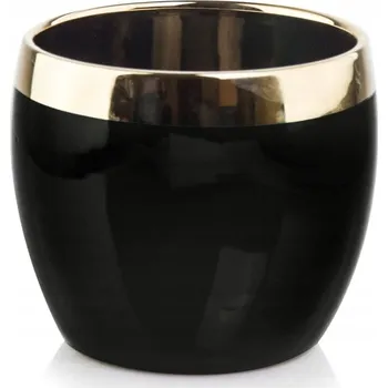 Květináč Květináč 12,5 x 13 cm keramický černý