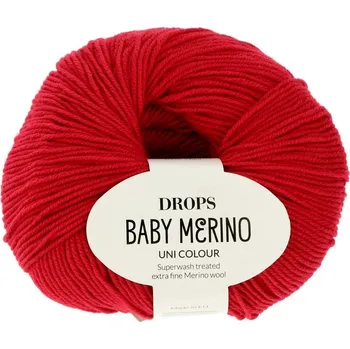 Příze Drops Baby Merino UNI 16 červená