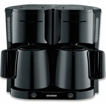 Kávovar Dvojitý překapávač na kávu se 2 konvicemi Severin KA 9315 černý