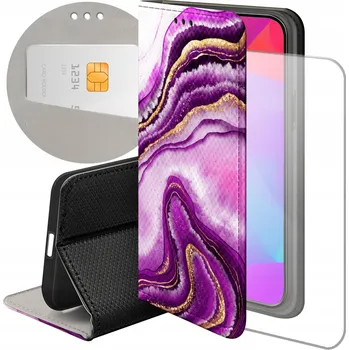 Pouzdro na mobilní telefon Flipové pouzdro Hello Case pro Samsung Galaxy A41 fialové