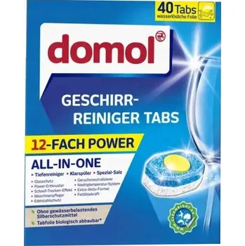 Přípravek do myčky Kapsle do myčky nádobí All in One (vše v jednom) Domol 40 ks