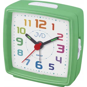Budík Zelený podsvícený čtvercový budík s funkcí odloženého buzení (Snooze) JVD SRP2811.5 - Netiká