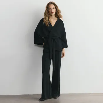 Dámské kalhoty Reserved - Volné kalhoty s modalem - černý - 904HS-99X - 904HS-99X-XL