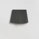 Reserved - Kraťasová sukně s příměsí viskózy - tmavě šedá - 474HV-90M - 474HV-90M-S