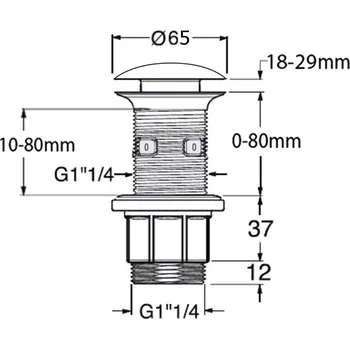 Sifon Sapho umyvadlová výpust 5/4 click-clack betonová zátka růžová FG921
