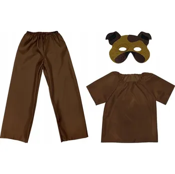 Karnevalový kostým KOSTÝM PEJSEK MASKA KALHOTY HALENKA 98-110 3 dílků