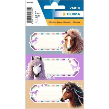 samolepka Školní Samolepky - Svět koní 9 ks Herma