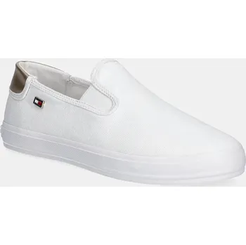 Dámské tenisky Tenisky Tommy Hilfiger VULC CANVAS SLIP-ON SNEAKER FW0FW08645 bílá 00X, EUR 40