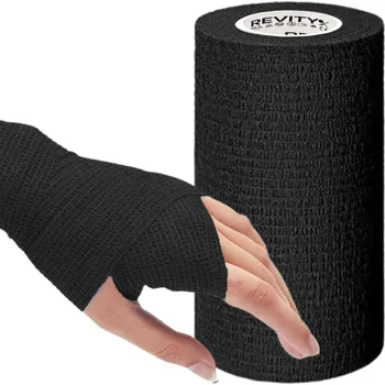 Tejpovací páska REVITY Samolepicí kohezivní obinadlo 10 cm x 4,5 m ČERNÁ