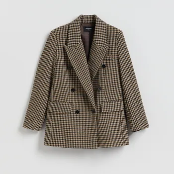 Dámské sako Reserved - Dvouřadé sako s příměsí vlny - vícebarevná - 153IS-MLC - 153IS-MLC-M