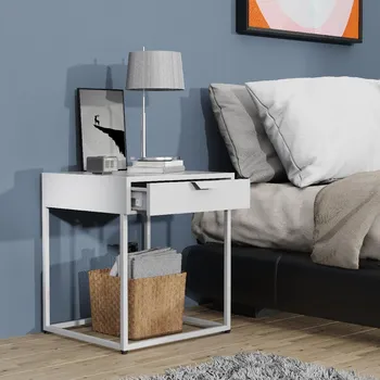 Noční stolek VCM Noční stolek „Flokas S“, bílý 496750