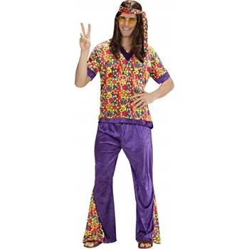 Karnevalový kostým Košile Samet Hippie Samet Čelenka Outfit Tričko Kostým XXL