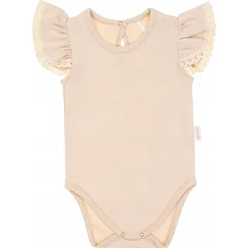 Kojenecký body Dívčí body, bavlna krátký rukáv, krajka, Nicol, vel. 56