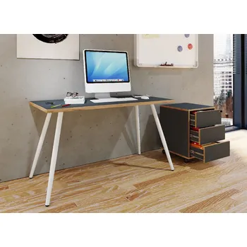 Psací stůl VCM psací stůl „Salia“ 110x50 WH, antracit 496604