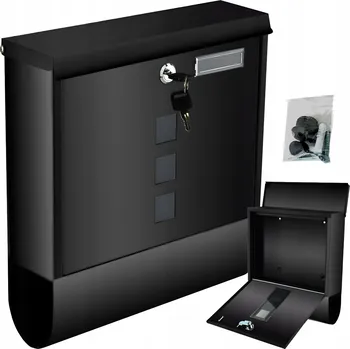 Poštovní schránka Poštovní schránka euroschránka, s vhozem, se schránkou na noviny M-TEC šedá