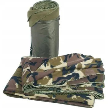 deka Mil-Tec Vojenská deka fleecová s obalem Woodland