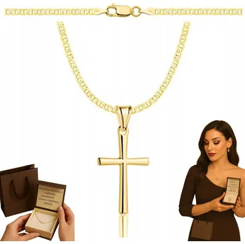 Náhrdelník Dámský ŘETÍZEK GUCCI z plného zlata s křížem PR 585 925 + GRAVÍROVÁNÍ DÁREK