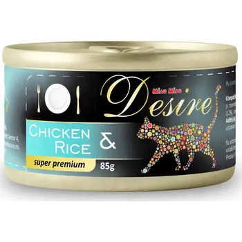 Krmivo pro kočku DESIRE Super Premium mokré krmivo pro kočky KUŘE A RÝŽE v želé 85 g