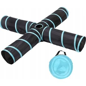 Hračka pro kočku Čtyřcestný tunel pro kočky, Hračka pro kočky Tunel na hraní Skládací tunel