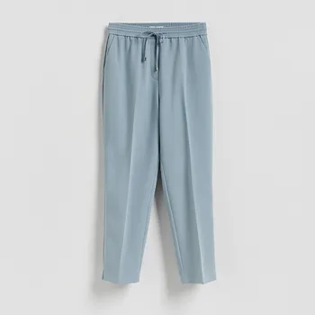 Dámské kalhoty Reserved - Kalhoty s nažehlenými puky - světle modrá - 180IS-50X - 180IS-50X-S