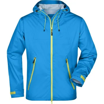 Pánská vesta Daiber Pánská softshell bunda Outdoor Jacket JN1098 Barva: Modrá aqua - Žlutá acid, Velikost: 3XL