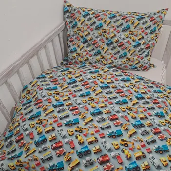 Povlečení Pro útulný domov Povlečení do postýlky Transport nakladače ROZMĚR: 40 x 60 + 90 x 120 cm