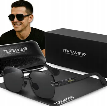 Okulary Przeciwsłoneczne Męskie Terraview Pánské sluneční brýle polarizační pilotky s UV400 filtrem