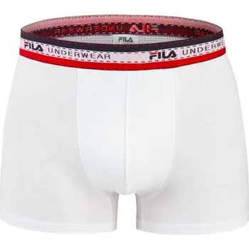 Pánské spodní prádlo Pánské boxerky Fila Underwear Man Boxer 1 pack - white/red/navy Bílý (M)