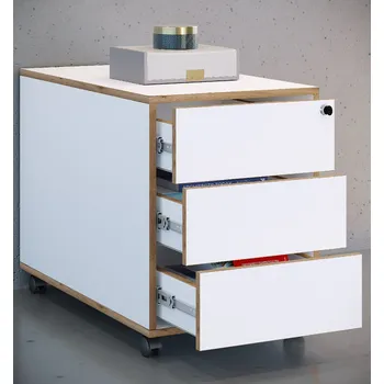 VCM Mobilní podstavec „Salia“ 3 zásuvky T 70, bílý 496726