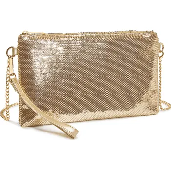 Miss Lulu Elegantní večerní kabelka s flitry - zlatá