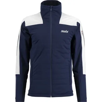 Pánská softshellová bunda SWIX Blizzard XC Jacket M Dark Navy/Snow White L