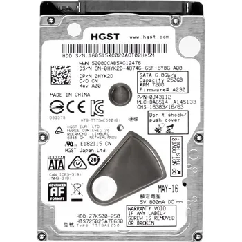 Pevný disk HGST 250GB 7,2K 32MB SATA III 2,5' HTS725025A7E630