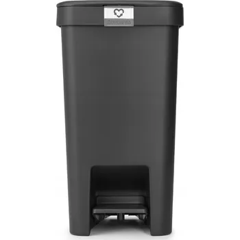 Odpadkový koš BRABANTIA - StepUp - Pedálový koš - 16 l - Tmavě šedá
