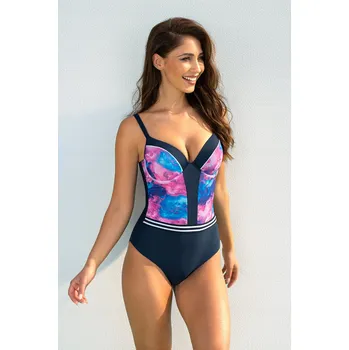 Dámské plavky Plavky Doris, dámské, na pláž i do bazénu, tmavě modré, velikost 42 (85G)