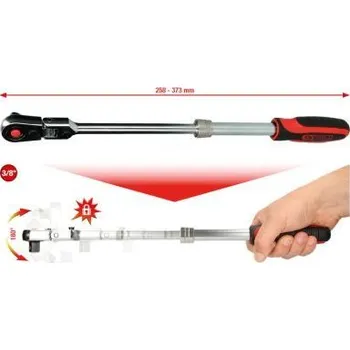 Gola hlavice KS Tools Přepínací teleskopická ráčna 3/8" SlimPOWER, 72 zubů 914.3820