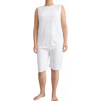 Body ZOAND Body pro dospělé pacienty s demencí Bílé S ke kolenům zip v rozkroku